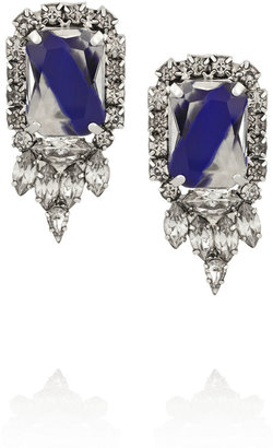 Noir Silver-plated crystal earrings