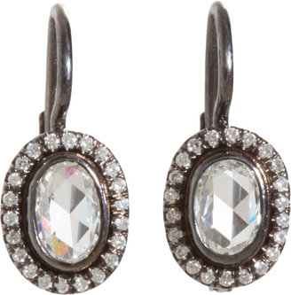 Zoe Diamond Oval Earrings