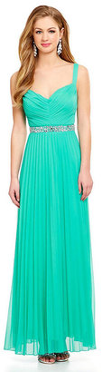 Xtraordinary V-Neck Pleated Gown