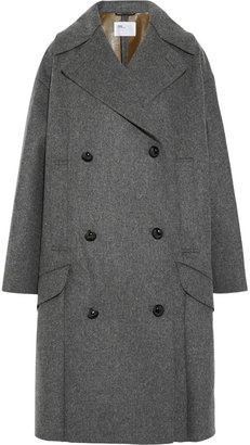 Toga Bonded wool-blend and faux leather coat
