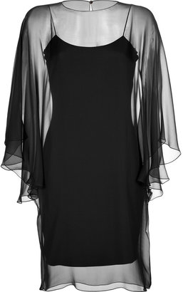 Ralph Lauren Collection Sheer Sleeve Dress