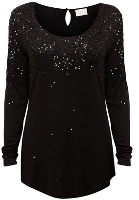 House of Fraser East Sequin Jersey Top