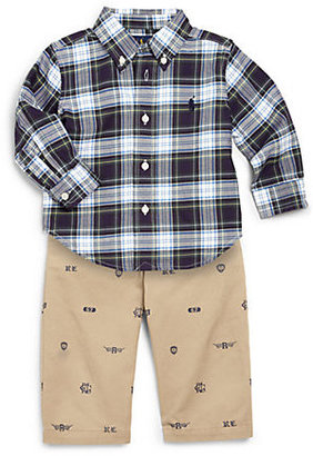Ralph Lauren Infant's Two-Piece Plaid Shirt & Chino Pants Set/12-24 mo.