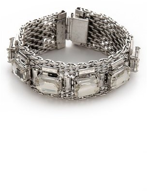 Lee Angel Jewelry Emerald Cut Mesh Chain Bracelet