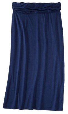 Women's Plus Size Ruched Waist Knit Maxi Skirt