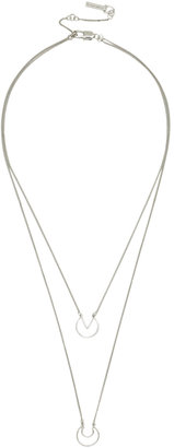Whistles Double Drop Hoop Necklace
