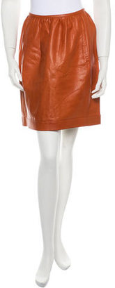 Narciso Rodriguez Leather Skirt