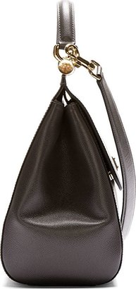 Dolce & Gabbana Grey Leather Sicily Large Shoulder Bag