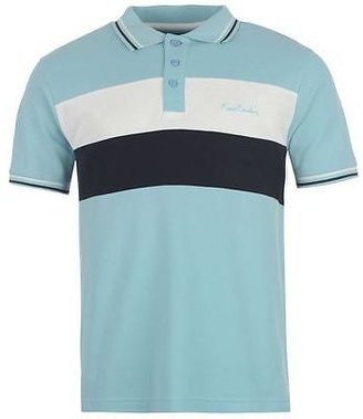 Pierre Cardin Mens Gents Collar And Stripe Polo Shirt Top Short Sleeve