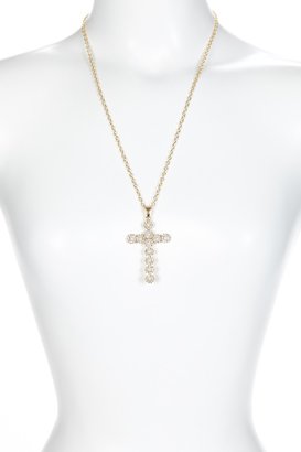 Ellajoy Faux Pearl Cross Necklace