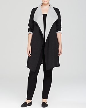 Eileen Fisher Plus Double-Faced Long Cardigan