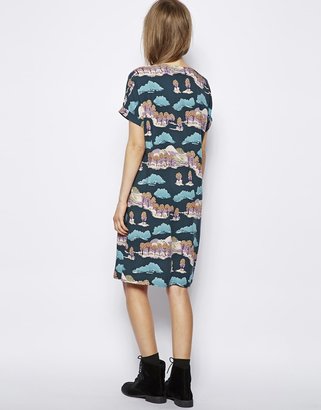 NW3 by Hobbs Country Dress in Japanese Kimono Print