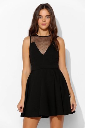 Sparkle & Fade Dotted Mesh Fit + Flare Dress