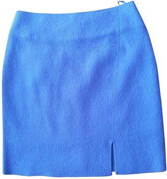 Laurèl Blue Wool Skirt