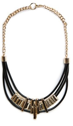 MANGO Leather Cords Necklace