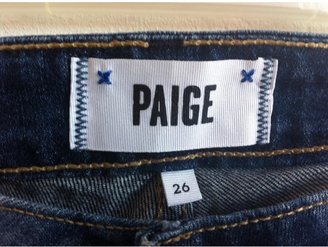Paige Blue Cotton Jeans