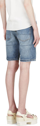 Marni Blue Denim Panelled Shorts