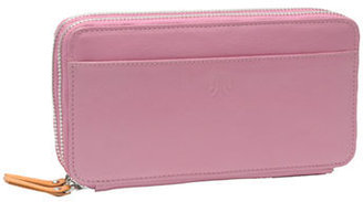 Tusk Siam Leather Double Zip Checkbook Clutch