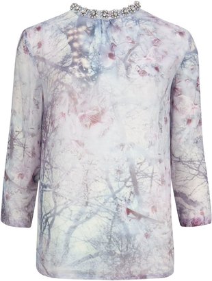 Ted Baker Fappey Snow blossom embellished top