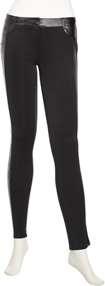 Romeo & Juliet Couture Faux Leather Skinny Ponte Pants