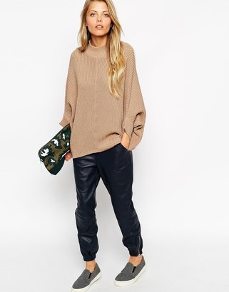 ASOS Jumper With High Neck & Cape Sleeve