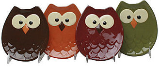 JCPenney Owl Set of 4 Appetizer Plates