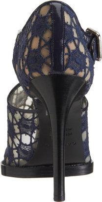 Carven Embroidered Lace Mary Jane Sandals