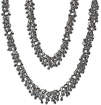 Dominique Cohen FINE JEWELRY dom by Black Pearlescent Fringe Necklace