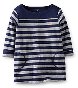 Carter's Girls' 2T-6X Striped French Terry Tunic