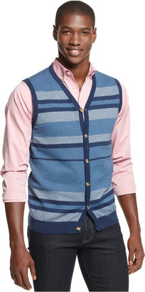 Argyle Culture Ombre Striped Cardigan Sweater Vest