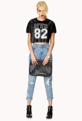 Forever 21 Fresh Perforated Crop Top
