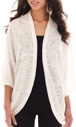 JCPenney Alyx 3/4-Sleeve Open-Front Cardigan Sweater