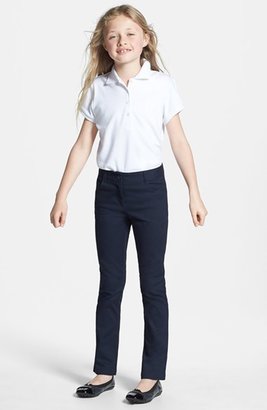 Nordstrom Straight Fit Stretch Cotton Pants (Little Girls & Big Girls) (Online Only)