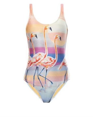We Are Handsome The Bahamas Flamingo-print swimsuit