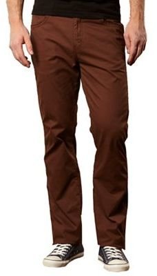 Wrangler Brown straight leg herringbone trousers