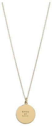 Kate Spade Good As Gold Idiom Pendant Necklace (Gold1) Necklace