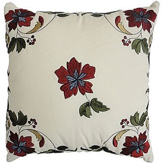 Waverly Felicite Ivory Embroidered Decorative Pillow
