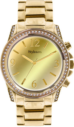 Style&Co. Women's Gold-Tone Bracelet Watch 39mm 10023439
