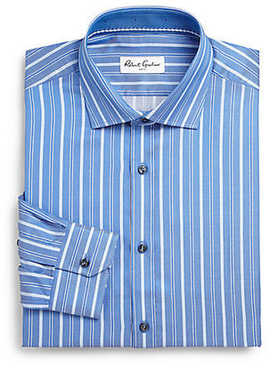 Robert Graham Regular-Fit Herringbone Stripe Dress Shirt
