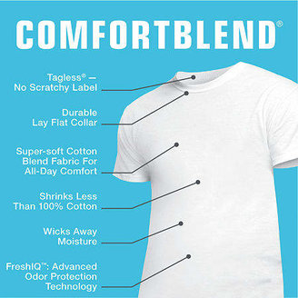 Hanes Men's ComfortBlend FreshIQ Crewneck Undershirt 4-Pack