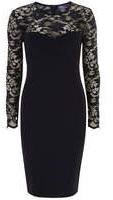 Amy Childs Womens 'Gemma' Navy lace pencil dress- Blue