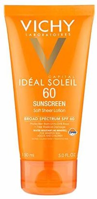 Vichy Idéal Capital Soleil Sunscreen SPF 60 Ultra-Light Body and Face Sunscreen with Antioxidants and Vitamin E