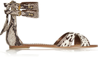 Twelfth St. By Cynthia Vincent Laura snake-effect leather sandals