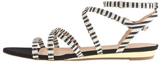 J.Crew Emmaline printed mini-wedge sandals