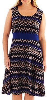 JCPenney Perceptions Chevron Print Dress with Jacket - Plus