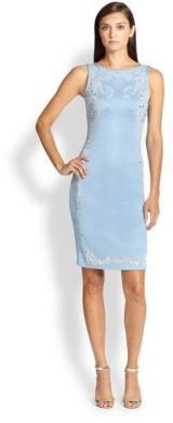 St. John Milano Beaded Shimmer-Knit Dress
