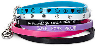JCPenney Decree 6-pc. Anti-Bully Dark Multicolor Bracelet Set