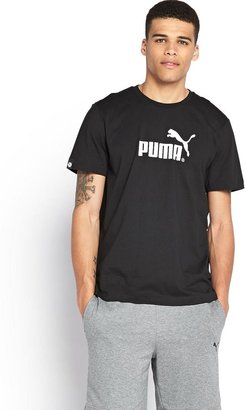 Puma Mens Large No.1 Logo T-shirt - Black