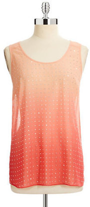 INC International Concepts Studded Ombre Shell Top