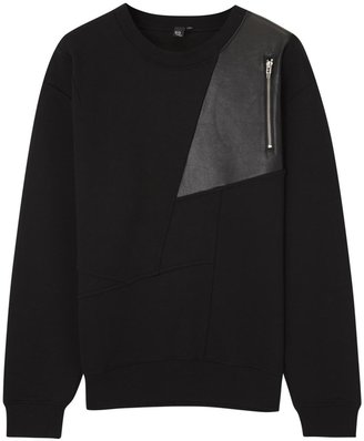 McQ Black panelled jersey sweatshirt